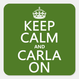 Pegatina Cuadrada Mantener la calma y la carla encendida (cualquier