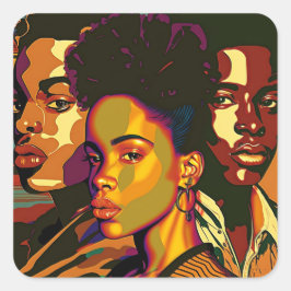 Pegatina Cuadrada Mantener Pegatinas reales