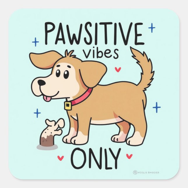 Pegatina Cuadrada Mantener siempre activo (Anverso)