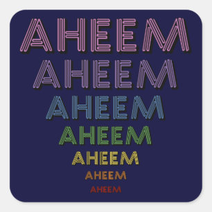 Pegatina Cuadrada Mantra Aheem