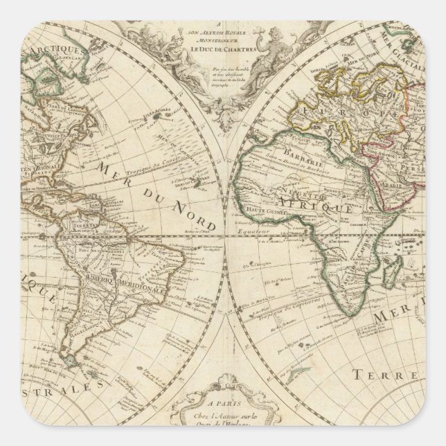 Pegatina Cuadrada Mapa 2 (Anverso)