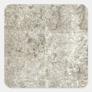 Pegatina Cuadrada Mapa compuesto de Francia 9