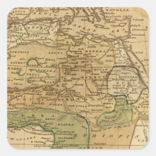 Pegatina Cuadrada Mapa de África por Worcester