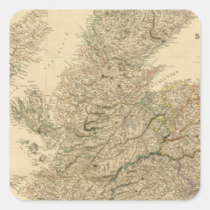 Pegatina Cuadrada Mapa de Inglaterra