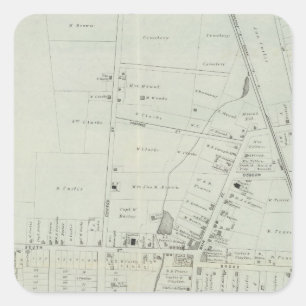 Pegatina Cuadrada Mapa de Manasquan, New Jersey