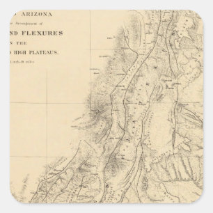 Pegatina Cuadrada Mapa de porciones de Utah