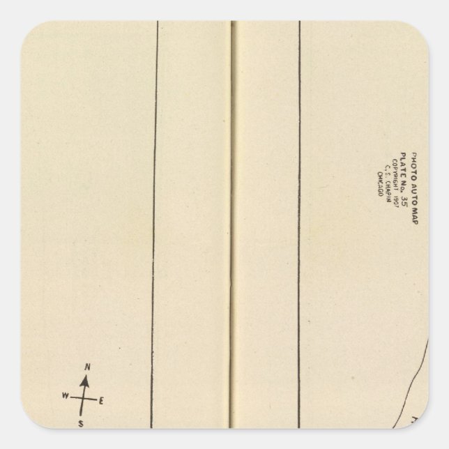 Pegatina Cuadrada Mapa del índice del condado de Westchester Nueva Y (Anverso)