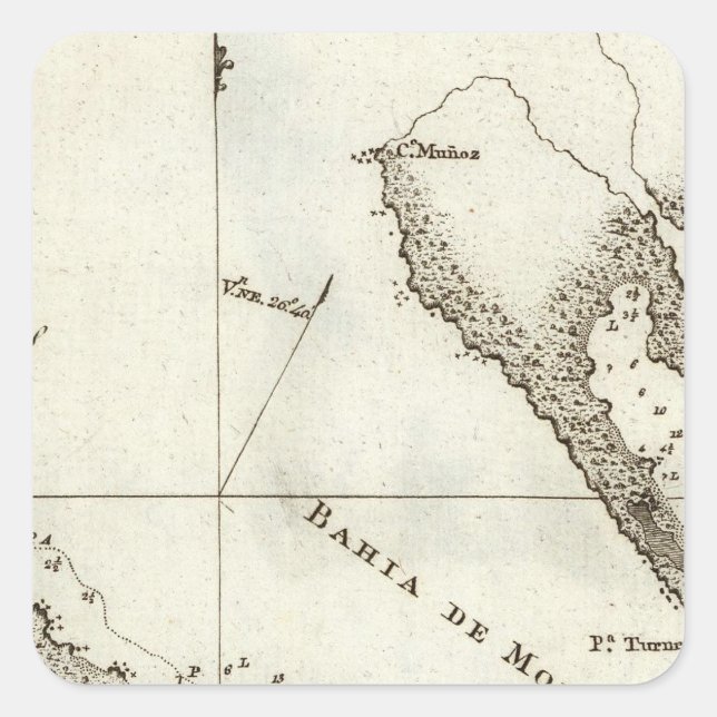 Pegatina Cuadrada Mapa del libro de Alaska (Anverso)