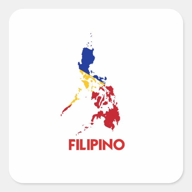 PEGATINA CUADRADA MAPA FILIPINO (Anverso)