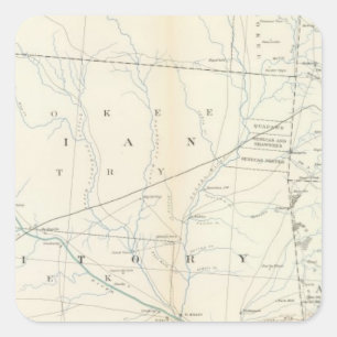 Pegatina Cuadrada Mapa general XXV