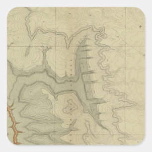 Pegatina Cuadrada Mapa Geológico Del Sur