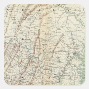 Pegatina Cuadrada Mapa I de la GEN