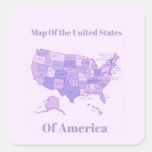 Mapa minimalista de Estados Unidos Arte Rosa Púrpu