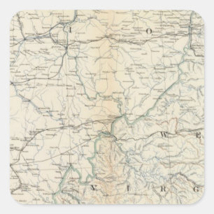 Pegatina Cuadrada Mapa V de la GEN