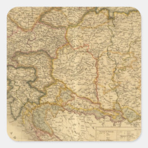 Pegatina Cuadrada Mapas del imperio