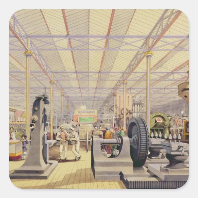 Pegatina Cuadrada Maquinaria móvil, placa 49 de "Dickinsons" Compr (Anverso)