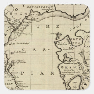 Pegatina Cuadrada Mar Caspio