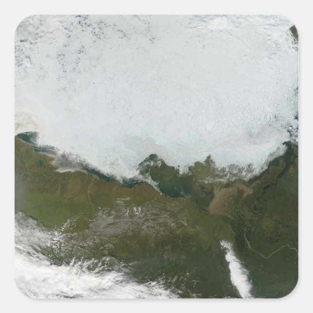 Pegatina Cuadrada Mar de Beaufort (Anverso)