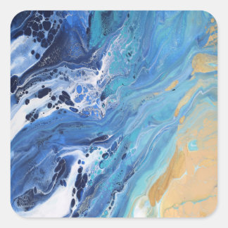 Pegatina Cuadrada Mar Shore