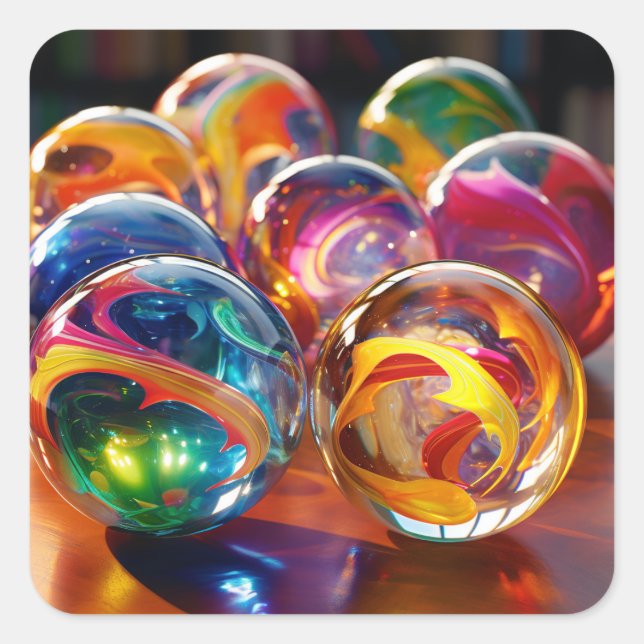 Pegatina Cuadrada Maravillosas (Anverso)