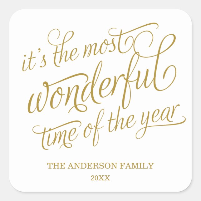 PEGATINA CUADRADA MARAVILLOSO | PEGATINAS DE VACACIONES (Anverso)