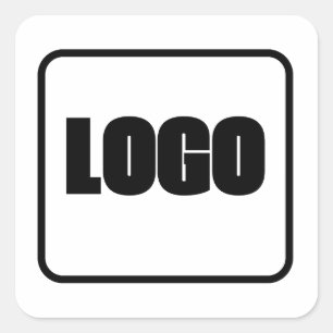 Pegatina Cuadrada Marca de marketing corporativa simple Logotipo bla