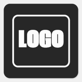 Pegatina Cuadrada Marca de marketing corporativa simple Logotipo bla