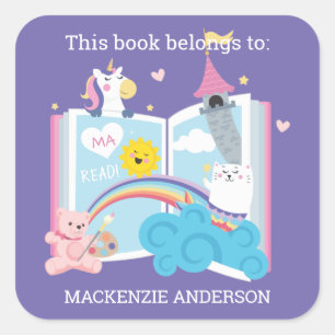 Pegatina Cuadrada Marcador de Chica caprichoso