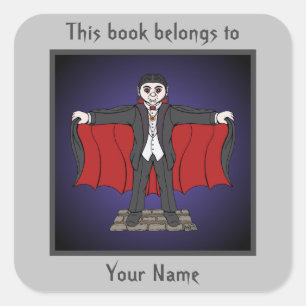 Pegatina Cuadrada Marcador de vampiro/dracula