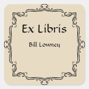 Pegatina Cuadrada Marcador retro francés clásico