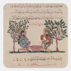 Pegatina Cuadrada Marcar, página de un