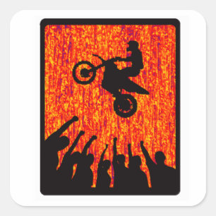 PEGATINA CUADRADA MARCAS ROJAS MX