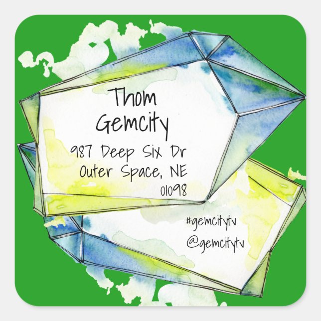 Pegatina Cuadrada Marco de juego de cristal para Plaza de informació (Anverso)