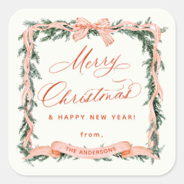 Pegatina Cuadrada Marco de Navidades de GARLAND para navidades