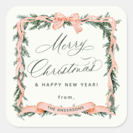 Pegatina Cuadrada Marco de Navidades de GARLAND para navidades