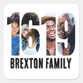 Pegatina Cuadrada Marco fotográfico personalizado de Black History M