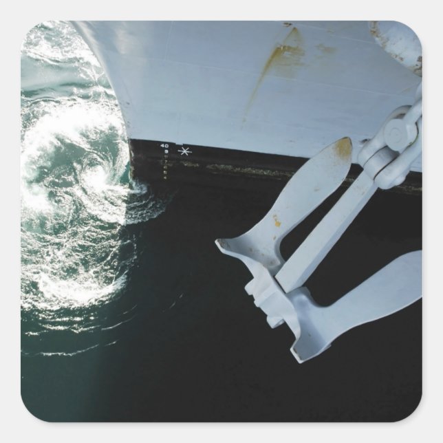 Pegatina Cuadrada Marcos II de la zona portuaria (Anverso)