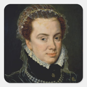 Pegatina Cuadrada Margaret de Parma , Regente de los Países Bajos
