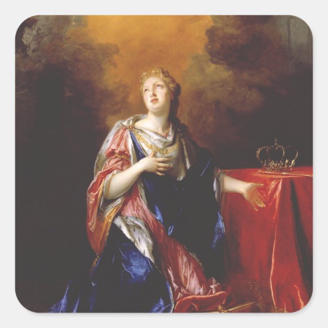 Pegatina Cuadrada Margarita de Escocia (Anverso)