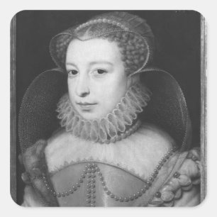 Pegatina Cuadrada Marguerite de Valois Queen de Navarra
