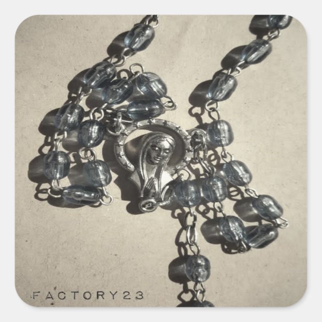 Pegatina Cuadrada Maria beads (Anverso)