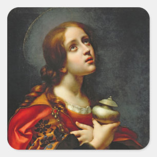 Pegatina Cuadrada Maria Magdalena, 1660-70 (aceite en lona)