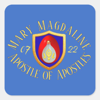 Pegatina Cuadrada María Magdalena Apóstol de los Apóstoles 07/22 Día