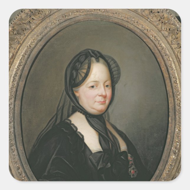 Pegatina Cuadrada María Teresa de Austria (Anverso)