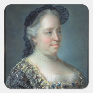 Pegatina Cuadrada Maria Theresa, emperatriz de Austria, 1762