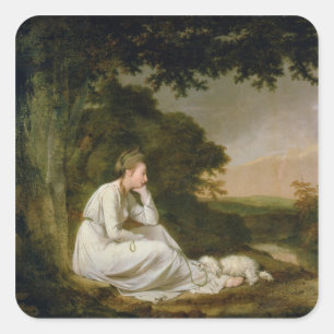 Pegatina Cuadrada Maria, 'un Journey sentimental