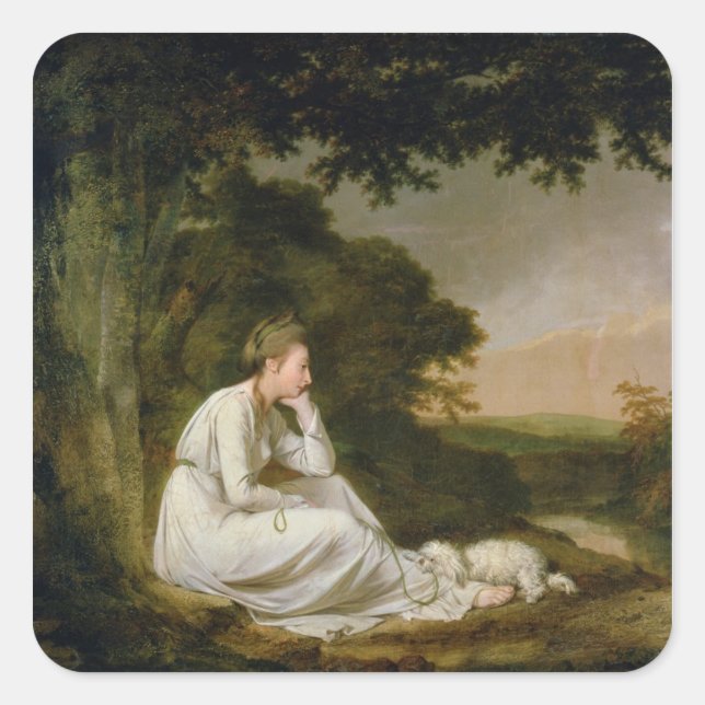 Pegatina Cuadrada María, "Un viaje sentimental" (Anverso)