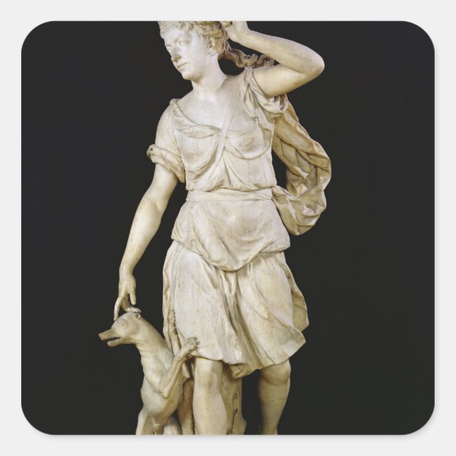 Pegatina Cuadrada Marie Adelaide de la duquesa de Saboya (Anverso)
