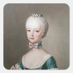 Pegatina Cuadrada Marie Antoinette