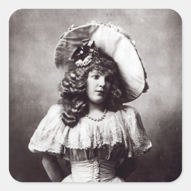 Pegatina Cuadrada Marie Lloyd (Anverso)